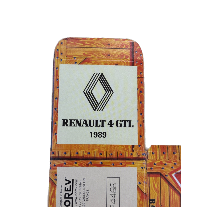 Renault 4 GTL 1989 - Norev - Boîte Carton Vide Miniature