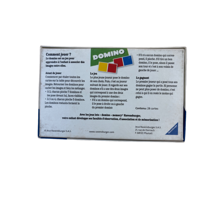 Domino Animaux de la Ferme - Ravensburger - Jeu Éducatif 3 ans