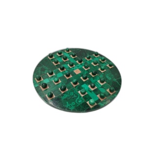 Solitaire Malachite Pierre Naturelle - Plateau Rond Luxe Billes Vertes