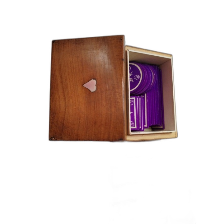Coffret Jetons de Poker Anciens - Boîte Bois Marquetée 4 Tiroirs - Jet