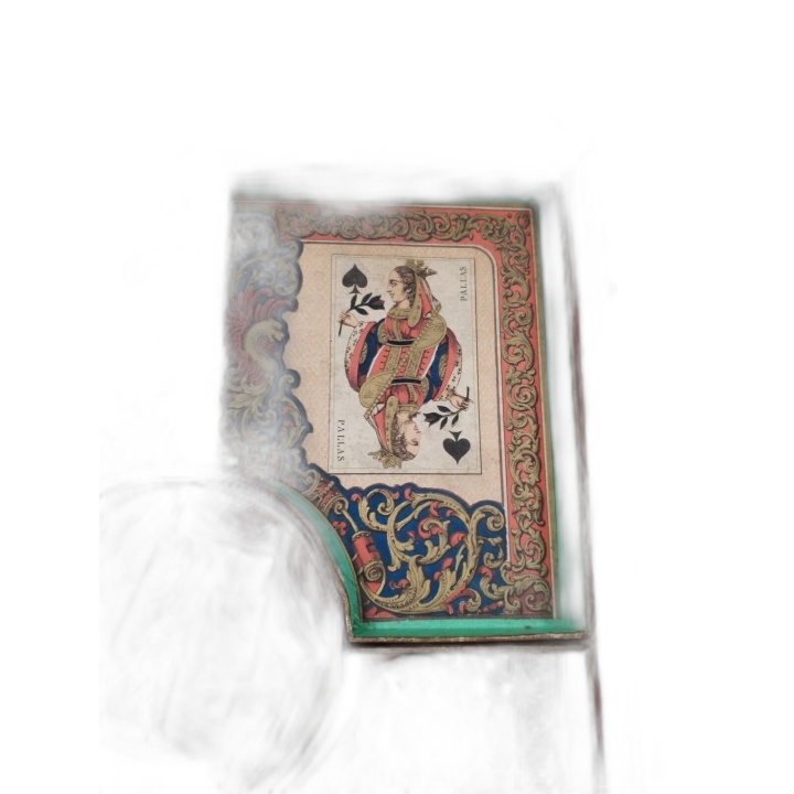 Jeu du Nain Jaune Ancien Watilliaux 1890 - Plateau Bois + Jeu de Carte