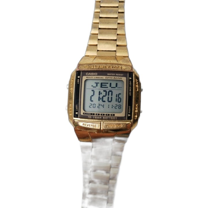 Montre Casio Data Bank Illuminator Dorée - Vintage Rétro - Occasion - 