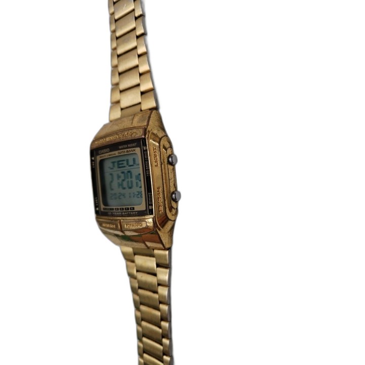 Montre Casio Data Bank Illuminator Dorée - Vintage Rétro - Occasion - 