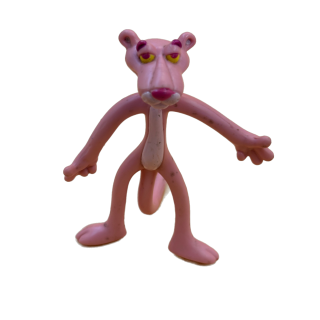 Figurine Panthère Rose - 12cm - Plastique souple