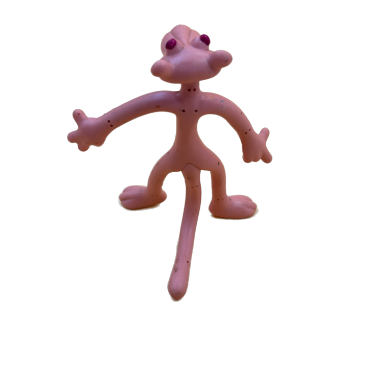 Figurine Panthère Rose - 12cm - Plastique souple