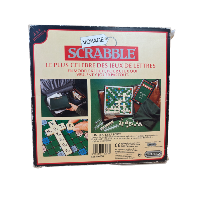 Scrabble Voyage - Habourdin - Jeu lettres 10 ans 2-4 j