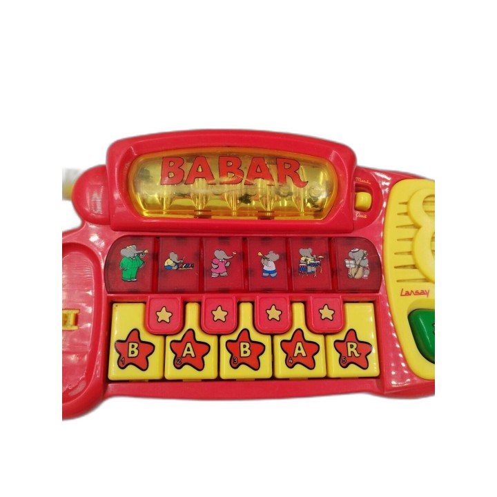 Piano Électronique Babar Lansay - Jouet Musical Éveil Vintage - Dès 12