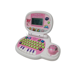VTech Ordi P'tit Genius Ourson Rose - Ordinateur Éducatif Enfant 2-5 a