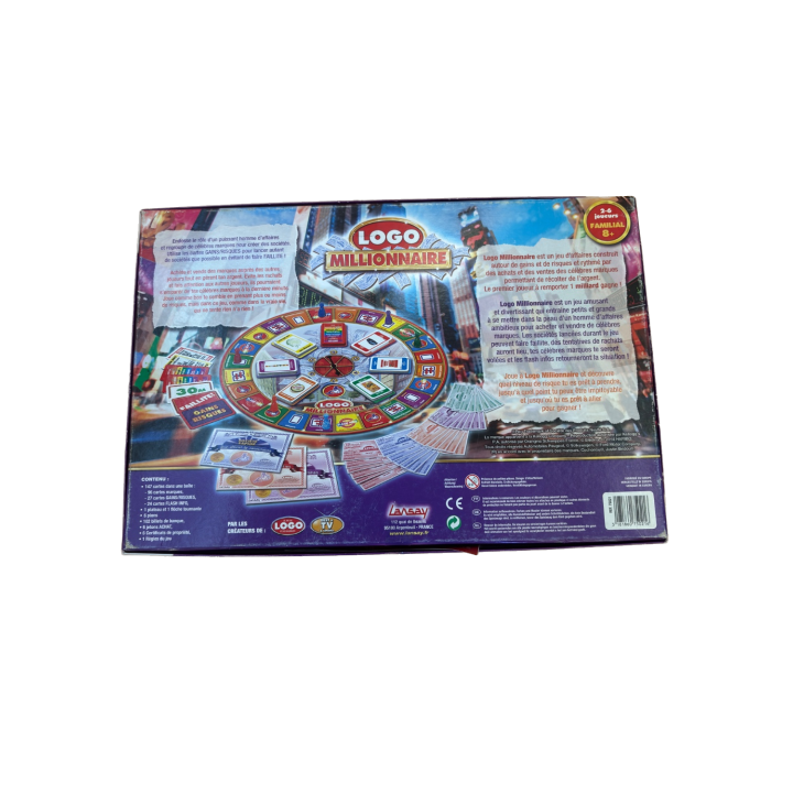 Logo Millionnaire - Lansay - Jeu Famille Quizz 8 ans 2-6 j