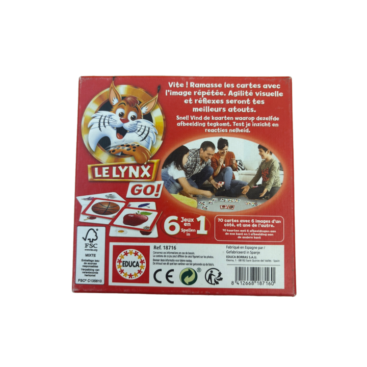 Le Lynx Go - Educa - Jeu de rapidité et observation 4 ans 2-8