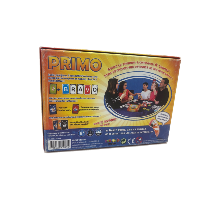 Primo - Anaton's - Jeu lettres famille 8 ans 1-6 j