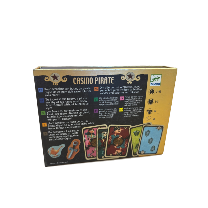 Casino Pirate - Djeco - Jeu Stratégie Bluff 7 ans 3-5 j