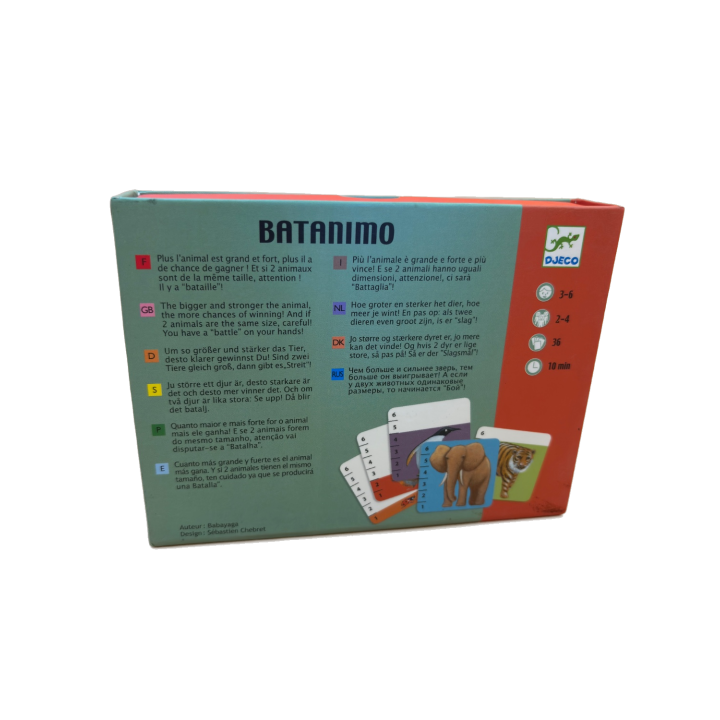 Batanimo - Djeco - Jeu Bataille Animaux 3 ans 2-4 j