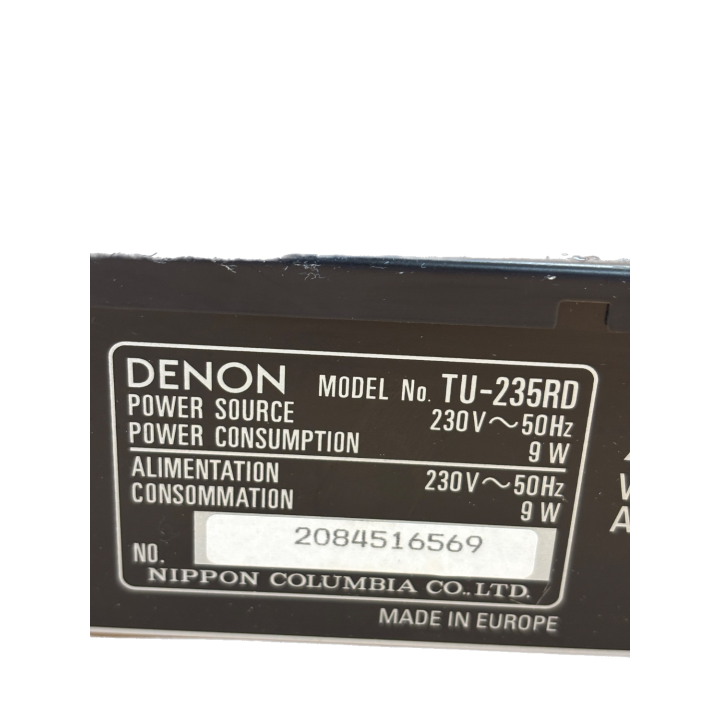 Tuner Denon TU-235RD AM-FM Stéréo RDS EON RadioTEXT