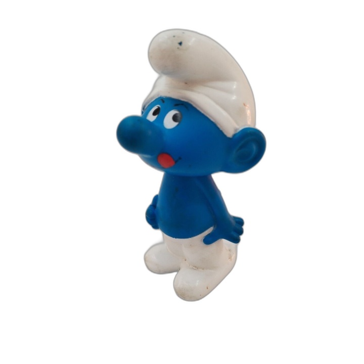 Schtroumpf Figurine Pouet Peyo - FIBA Télé Cip 1983 Made in Italy - Vi