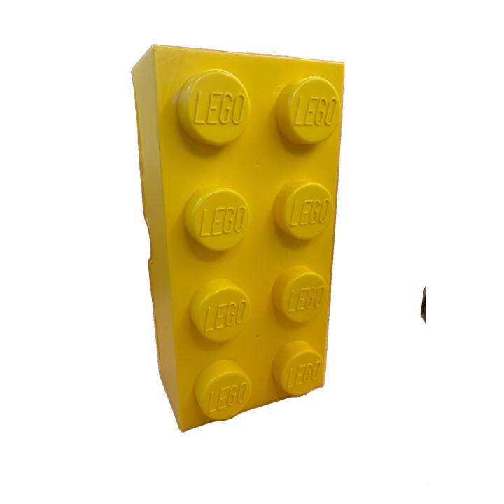 Boîte Rangement LEGO Brique Jaune - Stockage Déco Vintage