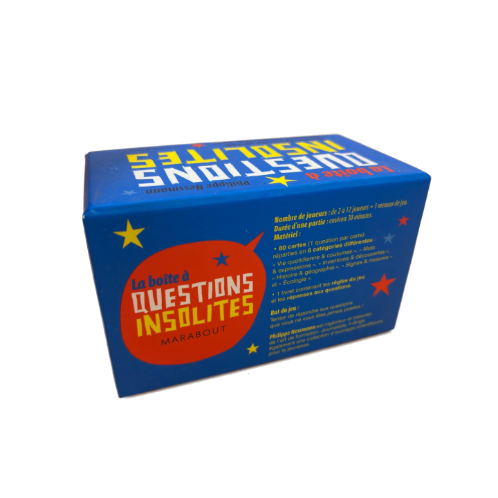 La boîte à Questions Insolites - Marabout - Jeu quizz 12 ans