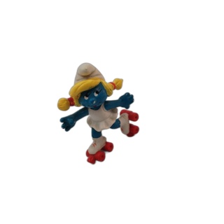 Schtroumpfette Roller Skate Figurine Vintage Peyo Schleich 1980 - Smur