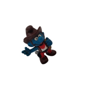 Figurine Schtroumpf Cowboy Peyo Schleich 1981 - Vintage Collection Smu