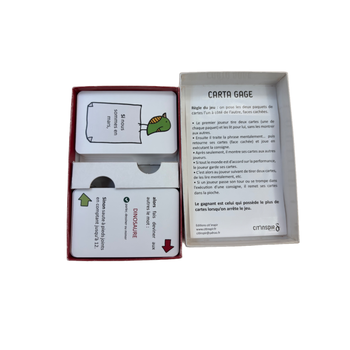 Carta Gage - Cit'inspir - Jeu Lecture Compréhension 8 ans
