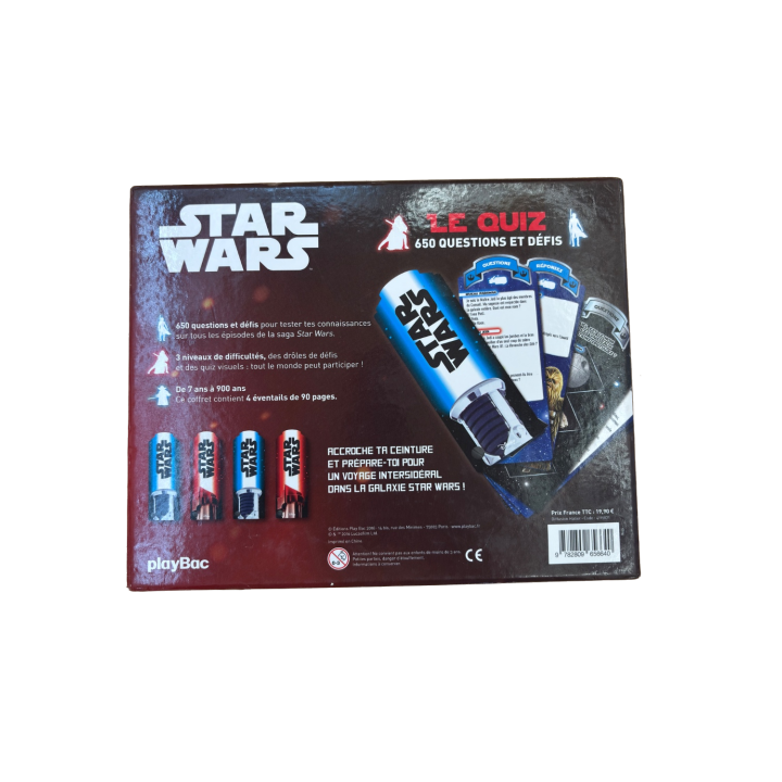 Star Wars Le Quiz - playBac - Jeu Quizz 7 ans 650 questions