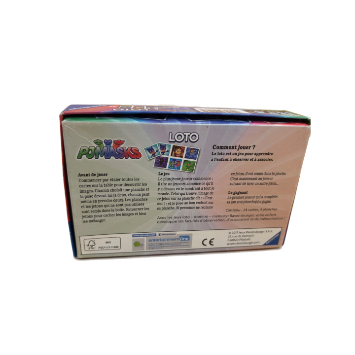 Loto PJ Masks - Ravensburger - Jeu Éducatif 3 ans