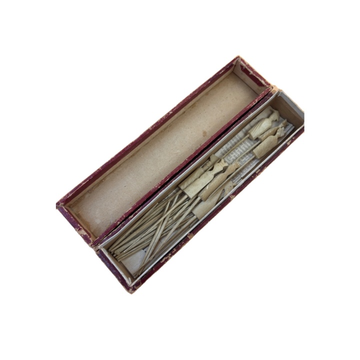Jonchets Vintage - Jeu de Jonchets Ancien - Bois Sculpté