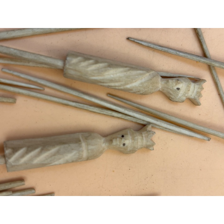 Jonchets Vintage - Jeu de Jonchets Ancien - Bois Sculpté
