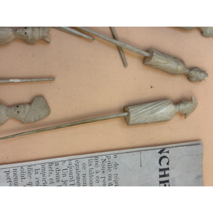Jonchets Vintage - Jeu de Jonchets Ancien - Bois Sculpté