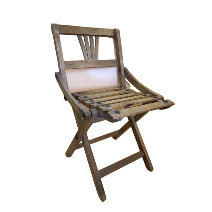 Chaise Pliante Vintage Bois - Style Bistrot Années 40-50