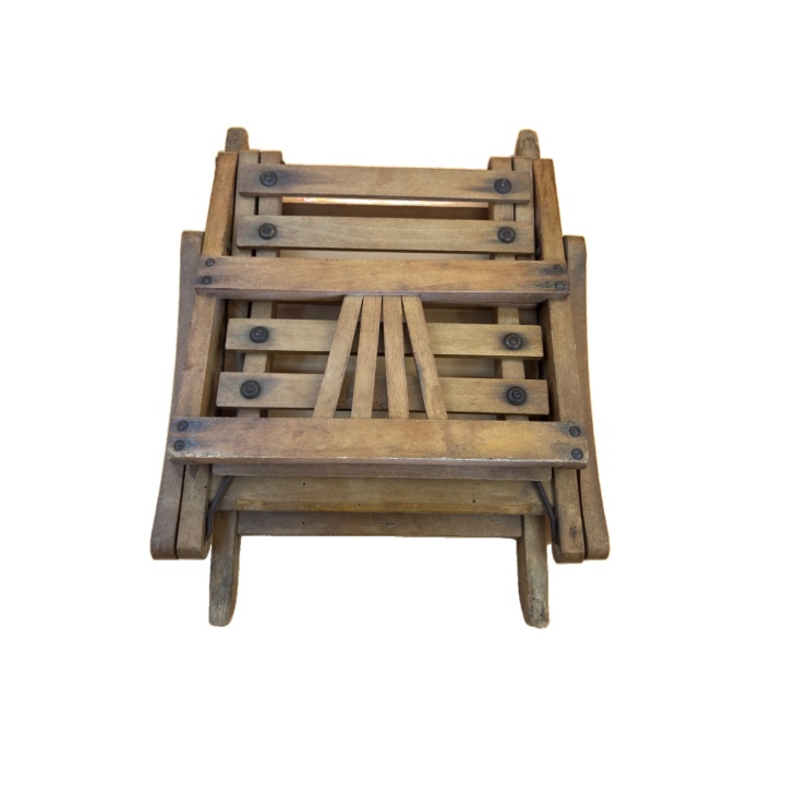 Chaise Pliante Vintage Bois - Style Bistrot Années 40-50