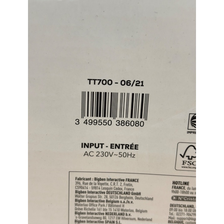 Platine Vinyle Thomson TT700 - Tête AT91 - Retour Bras Auto