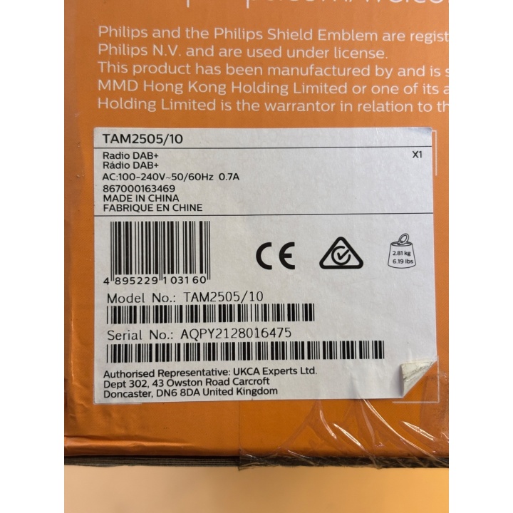 Radio DAB+ Philips M2505 - Bluetooth FM 20 Stations
