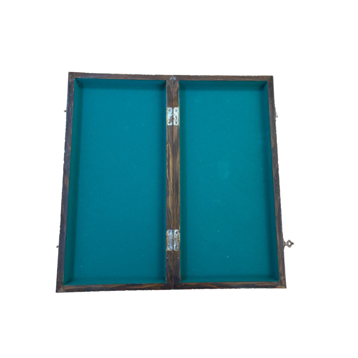 Jeu d'Échecs Bois Vintage - Plateau Pliable et Pièces Tournées
