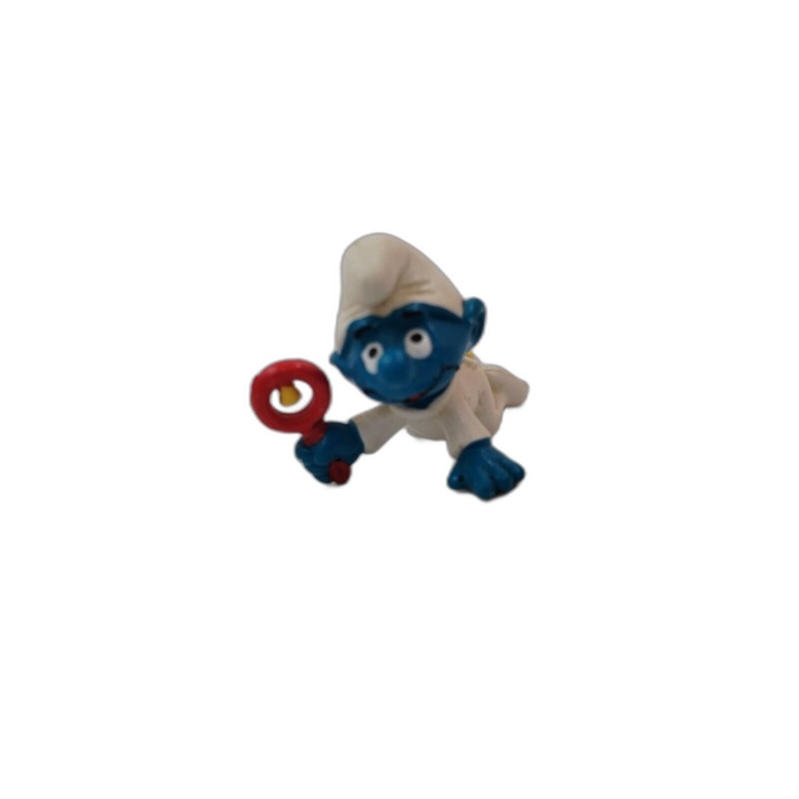 Bébé Schtroumpf Figurine PVC Schleich Peyo - Schtroumpf Rampant Hochet