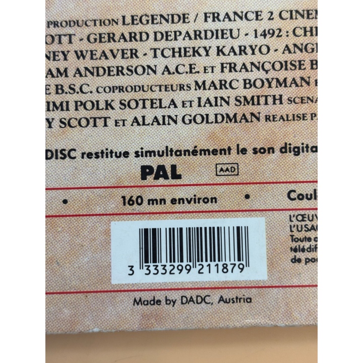 1492 Christophe Colomb - LaserDisc Collector - Ridley Scott