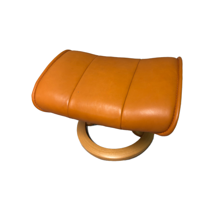 Fauteuil Stressless Admiral Ekornes + Ottoman Cuir Ocre