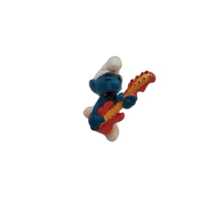Schtroumpf Guitariste Figurine PVC Peyo Schleich - Guitare Flamme - Vi