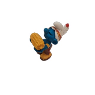 Schtroumpf Indien Figurine PVC Peyo Schleich - Schtroumpf Maïs Vintage