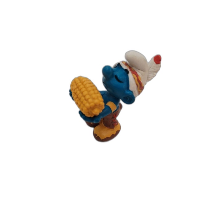 Schtroumpf Indien Figurine PVC Peyo Schleich - Schtroumpf Maïs Vintage