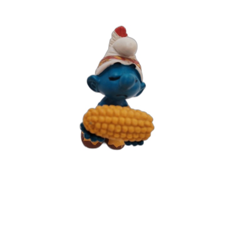 Schtroumpf Indien Figurine PVC Peyo Schleich - Schtroumpf Maïs Vintage