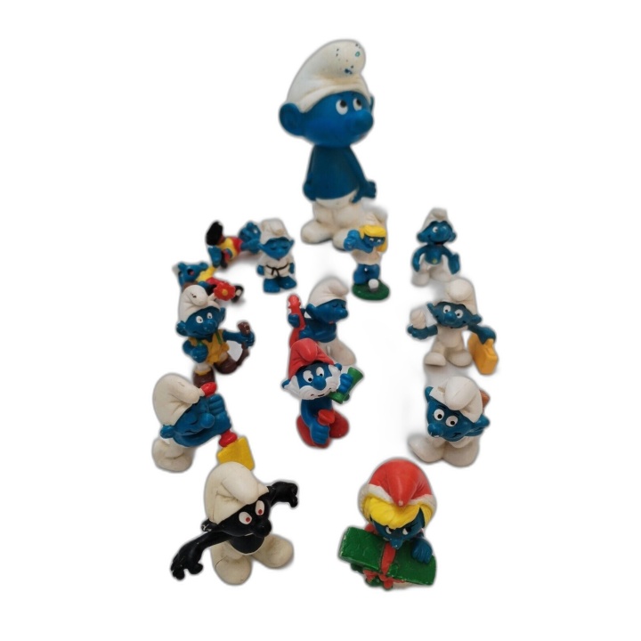 Lot 13 Figurines Schtroumpfs Vintage Schleich - Grand Schtroumpf Schtr
