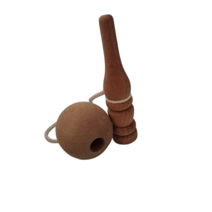 Bilboquet en Bois Traditionnel - Jeu Adresse & Précision - Enfant & Ad