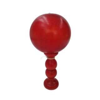 Bilboquet Bois Tourné Rouge - Jouet Traditionnel Adresse 20 cm - Jeu A