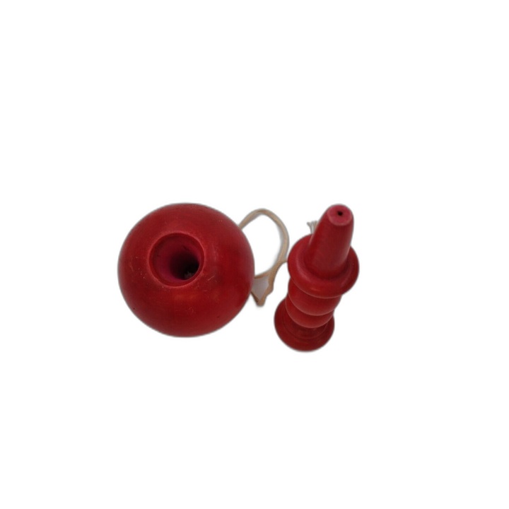 Bilboquet Bois Tourné Rouge - Jouet Traditionnel Adresse 20 cm - Jeu A
