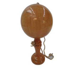 Bilboquet en Bois Tourné Vernis - Jeu d'Adresse Traditionnel Vintage -