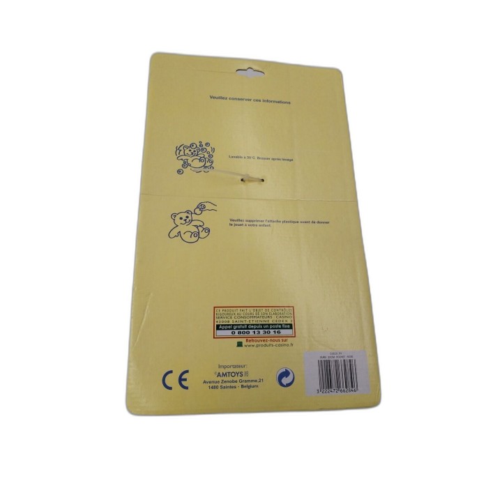 BébéRêve Peluche Doudou Bébé Ours Rose Hochet - 0+ Mois - Environ 20 c