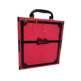 Barbie Mattel - Dressing Valise Rose Pliable - Rangement Vêtements & A