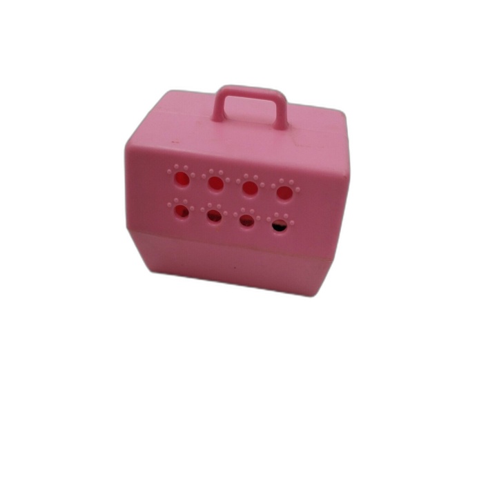 Cage Transport Miniature Rose Jouet - Accessoire Figurine Animal - Piè