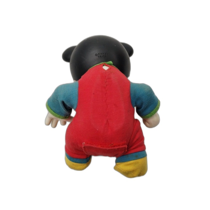 Bébé Mickey Mouse Figurine Peluche Vintage Disney avec Hochet - 20 cm